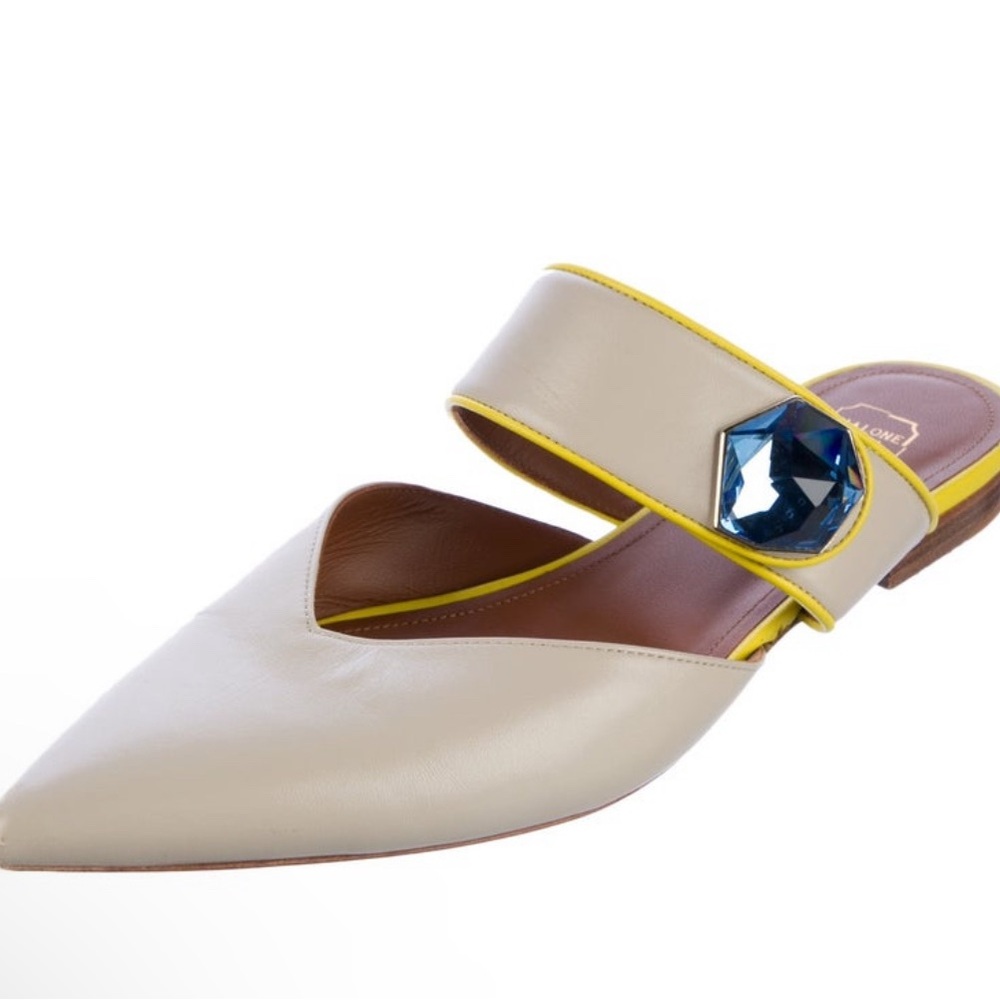 Malone Souliers Crystal Leather Mules